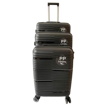 Set 3 Trolley 49x29x75, 43x25x65, 39x22x55 - Nero