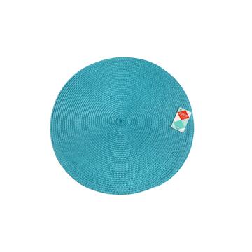 Tovaglietta Americana Kam Rotonda Azzurra - d 38 cm - Sottopiatto - Trama Intrecciata