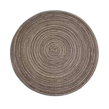 Tovaglietta Americana Zil Rotonda Marrone - d 38 cm - Sottopiatto - Trama Intrecciata