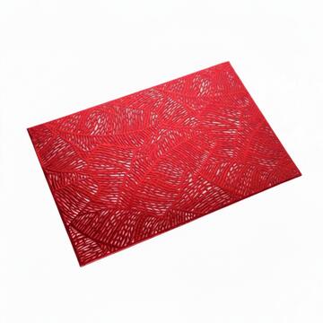 Tovaglietta Americana Rossa Rettangolare 30x45 cm - Sottopiatto - con Motivo Traforato Foliage