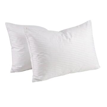 Coppia Federe 50x80 cm in Tessuto Fasciato con Cerniera