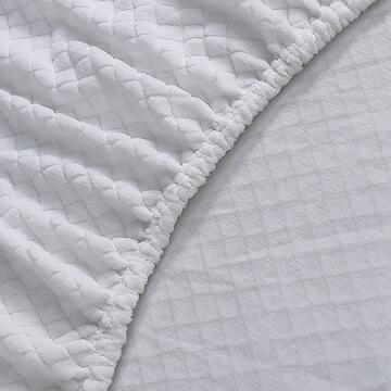 Coprimaterasso Jacquard Bianco Letto 1 Piazza e Mezzo... - Marino Fa Mercato