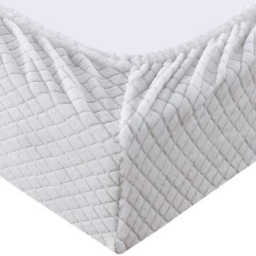 Coprimaterasso Jacquard Bianco Letto 1 Piazza e Mezzo... - Marino Fa Mercato