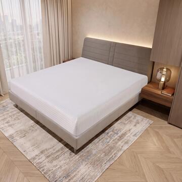 Coprimaterasso Fasciato Bianco Letto Matrimoniale 165x195 cm con Angoli Elasticizzati - Traspirante e Antiacaro