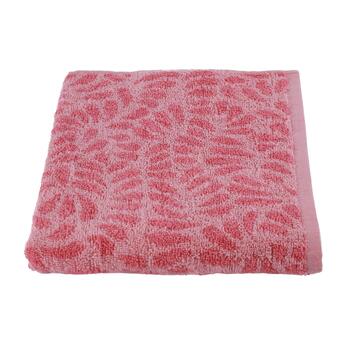 Asciugamano Leavy Rosa 60x100 cm per Viso in Cotone