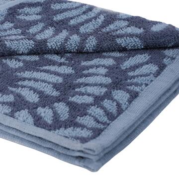 Asciugamano Leavy Cielo 40x60 cm in Cotone - Marino Fa Mercato