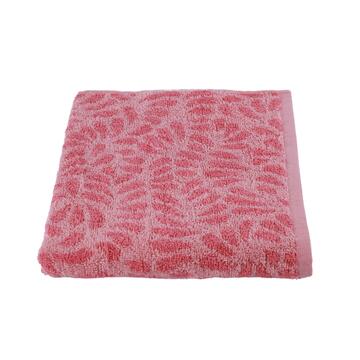 Asciugamano Leavy Rosa 40x60 cm in Cotone