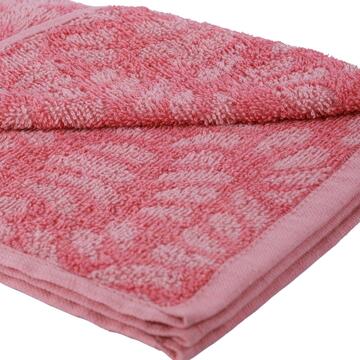 Asciugamano Leavy Rosa 40x60 cm in Cotone - Marino Fa Mercato