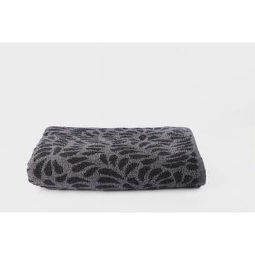 Telo Asciugamano Leavy Grigio 90x140 cm in Cotone - Marino Fa Mercato