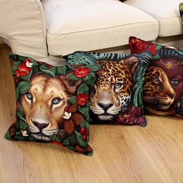 Federa Cuscino Jungle 45x45 cm - Fantasia Leopardo