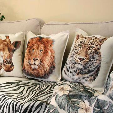 Federa Cuscino Animals 45x45 cm - Fantasia Leopardo - Marino Fa Mercato