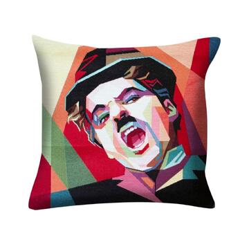 Federa Cuscino Legends 45x45 cm - Charlie Chaplin