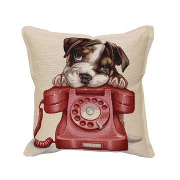 Federa Cuscino Pets 45x45 cm - Fantasia Cane Telefono