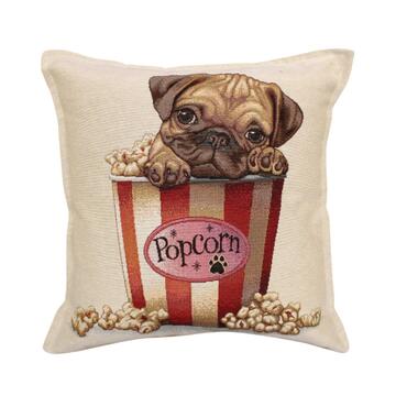 Federa Cuscino Pets 45x45 cm - Fantasia Cane Pop Corn