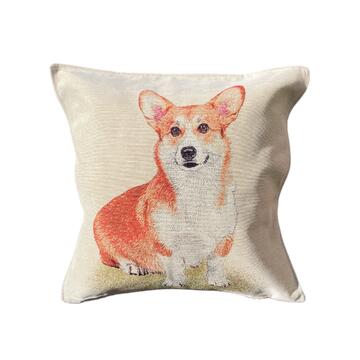 Federa Cuscino Zampa 45x45 cm - Fantasia Corgi Marino Fa Mercato