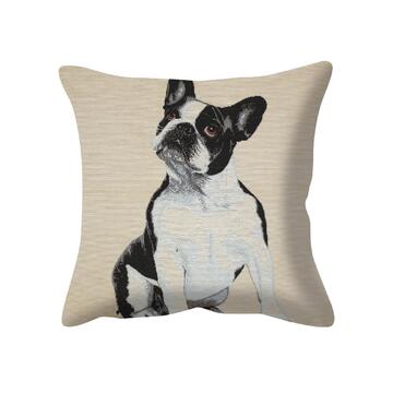 Federa Cuscino Zampa 45x45 cm - Fantasia Bulldog Francese Marino Fa Mercato