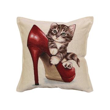 Federa Cuscino Pets 45x45 cm - Fantasia Gatto con Tacco