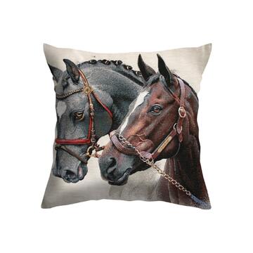 Federa Cuscino Equinova 45x45 cm - Fantasia Cavalli