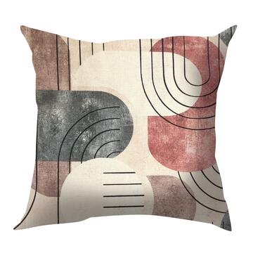 Federa Cuscino Kalani 50x50 cm - Fantasia Geo Marrone