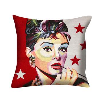 Federa Cuscino Legends 45x45 cm - Audrey Hepburn