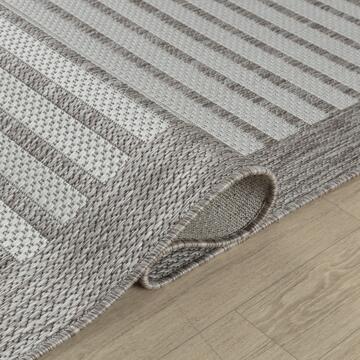 Tappeto a righe Sigma per soggiorno crema 140x200 - Marino Fa Mercato