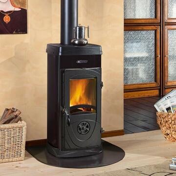 La Nordica - Stufa a Legna Bruciatutto Super Junior Nera in Ghisa - 36x41,9 h 77,1 cm - Made in Italy