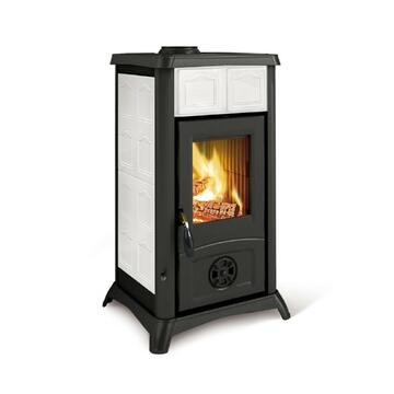 La Nordica - Stufa Cucina a Legna Gemma Bianca - 46x49,5 h 84 cm - Made in Italy Marino Fa Mercato