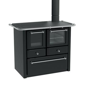 Lincar - Stufa Cucina a Legna Gaia Fucile 149AV con Forno Integrato - 98x85 h67 cm - Made in Italy Marino Fa Mercato