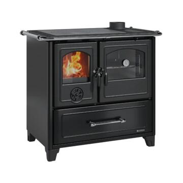 La Nordica - Stufa Cucina a Legna Family 4,5 Nera con Forno - 96,4x64,2 h 85,3 cm - Made in Italy Marino Fa Mercato