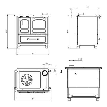 La Nordica - Stufa Cucina a Legna Family 4,5 Bianca... - Marino Fa Mercato