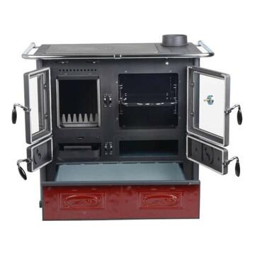 La Nordica - Cucina Stufa a Legna Rosa 5.0 Liberty Bordò - 103x85 h67 cm - Made in Italy
