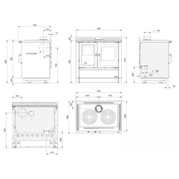La Nordica - Stufa Cucina a Legna Venezia in Acciaio... - Marino Fa Mercato