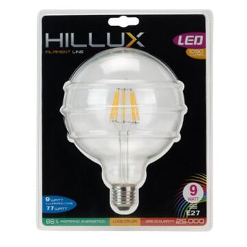 Lampadina LED chiara globo E27 9W HILLUX