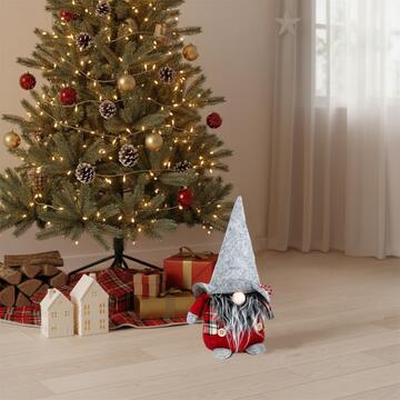 Gnomo Natalizio con Cappello e Tartan, h 23 cm - Maschio... - Marino Fa Mercato