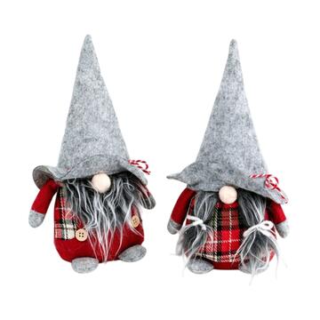 Gnomo Natalizio con Cappello e Tartan, h 23 cm - Maschio... - Marino Fa Mercato