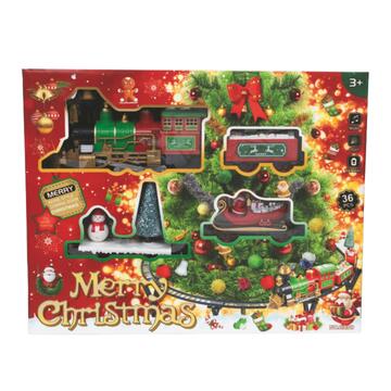 Trenino Natalizio con Luci e Musica a Batteria - 36 Pezzi - 3+ Anni - Decorazione/Gioco Natalizio