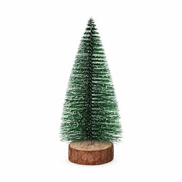 Alberino di Natale Decorativo 15 cm - Base in Legno