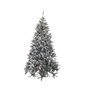 Albero di Natale Pino Nevicato h 150 cm - 536 Rami - Albero Artificiale con Supporto in Metallo