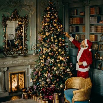 Palline di Natale Assortite 20 Sfere - Oro - Lucide e Opache - per Albero di Natale - Decorazioni Natalizie