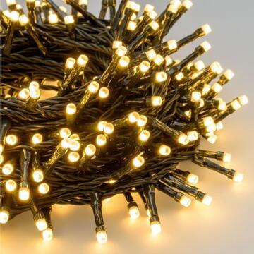 180 Luci Led Bianco Caldo di Natale - mt 9+5 cavo - per Interno ed Esterno - con Giochi di Luce