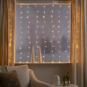Tenda Fash 200 Led Bianco Caldo - 3xh1 mt - Natale, Addobbi Natalizi - per Interno ed Esterno