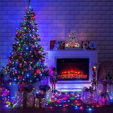 300 Luci Led All Flash Colorati - Decorazione di Natale - mt 15+5 cavo - per Interno ed Esterno