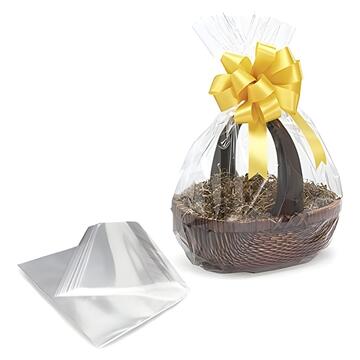 Set 2 Fogli di Cellophane Polipropilene 100x130 cm - per Pacchi, Cesti Natalizi, Confezioni Natalizie