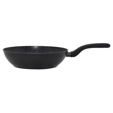 Padella Wok Urania Nera d 28 cm con 2 Strati Effetto Marmorizzato