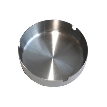 Posacenere in Acciaio Inox Rotondo d 12 cm - per Abitazioni, Bar, Ristoranti, Terrazze