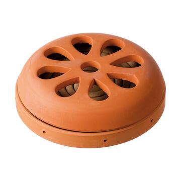 Porta Zampirone in Terracotta diam.15x3,5cm + 6 Spirali Citronella Incluse