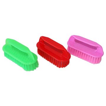 Spazzola in Plastica 13,5 cm con Setole per la Pulizia di Angoli, Fughe, Tessuti, Superfici Dure - Colori Assortiti