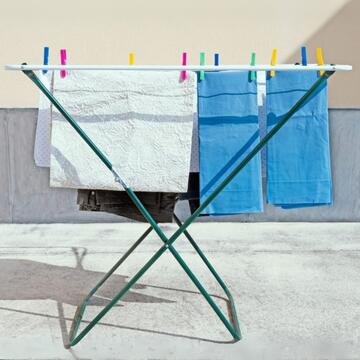 Confezione 10 Mollette per Bucato da 9 cm in Plastica Colorate - Antivento - Pinze per Stendibiancheria