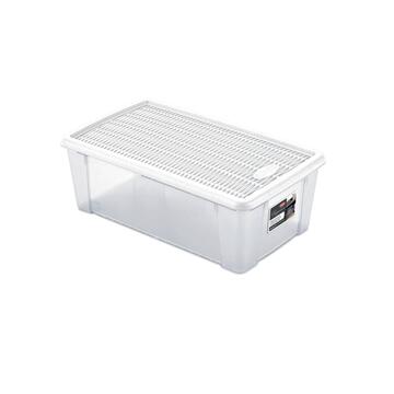 Scatola Contenitore Elegance Box M 32x19 h11 cm in Plastica Trasparente - Cambio Stagione, Riponimento