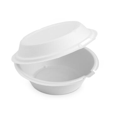 Confezione 50 pz Ciotola Conchiglia 600cc - d18,5 cm - Biodegradabile - per Asporto - Bowl Pokè, Insalata, Primi Piatti